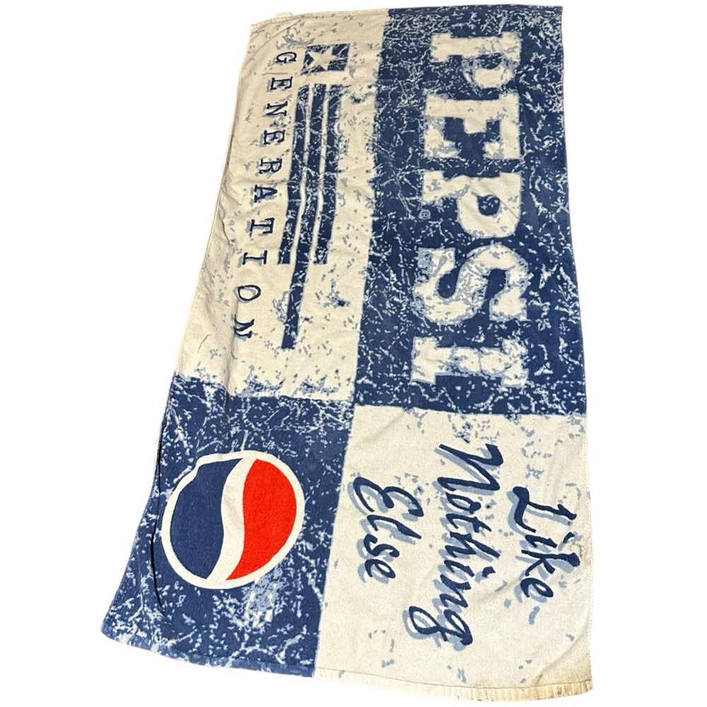 Vintage Pepsi Generation Beach Towel Like Nothing Else 29”x58”